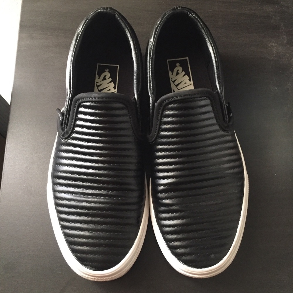 Women’s Striped Leather Vans